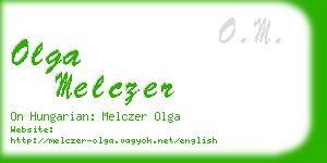 olga melczer business card